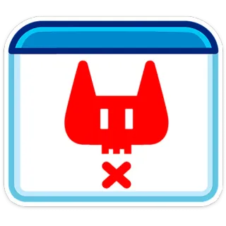 ⭐ Aufkleber, Schädel, Knochen, Grafik, rot, blau telegram sticker
