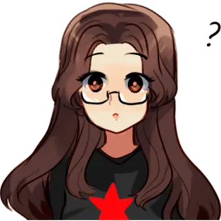 ❓ Chica anime, Dibujos animados, Estrella roja, Política, Comunismo telegram sticker