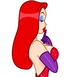 ❓ Jessica Rabbit Who Framed Roger Rabbit Cartone animato, Jessica Rabbit, Personaggio, Animato, Capelli rossi telegram sticker