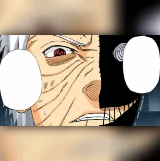⚫️ Obito Uchiha Naruto Anime, Manga, Cattivo, Sharingan, Uchiha telegram sticker