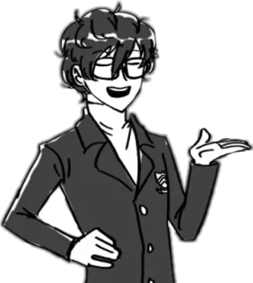 🤚 Joker Anime, Manga, Personaje, Gafas, Traje telegram sticker