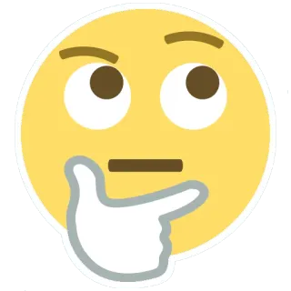 🤔 thinking, emoji, question, pondering, doubt, uncertainty telegram sticker