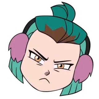😠 Amity Blight The Owl House hoạt hình, Disney, nhân vật, tức giận, tai họa telegram sticker