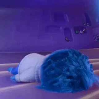 🤖 Sadness Inside Out Tristezza, Inside Out, cartone animato, triste, Personaggio, Emozione telegram sticker