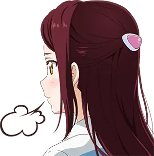 😤 anime, meisje, cartoon, schattig, vrouw telegram sticker