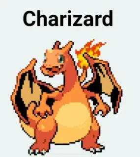 🆘 Charizard Pokemon pokemon, charizard, api, naga, seni piksel, permainan telegram sticker
