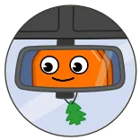 ☺️ spacesuit, orange, air freshener, astronaut, helmet telegram sticker