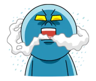 😤 marah, frustrasi, uap, kartun, emotikon, ekspresi telegram sticker
