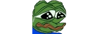 🥺 Pepe the Frog Meme, Sapo, Triste, Chorando, Pepe, Meme da internet telegram sticker