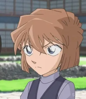 🙁 Ai Haibara Detective Conan Anime, Manga, Detektyw, Kreskówka, Dziewczyna telegram sticker