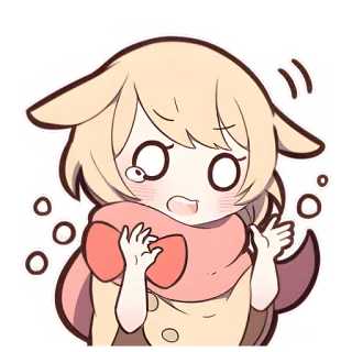 😱 Аниме, Стикер, Каваий, Чиби, Милый, Девушка, Мультфильм telegram sticker