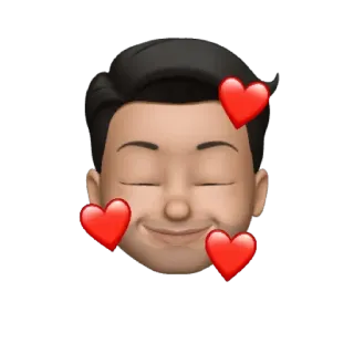 🥰 หน้า, หัว, หัวใจ, ความรัก, Bitmoji, อารมณ์ telegram sticker