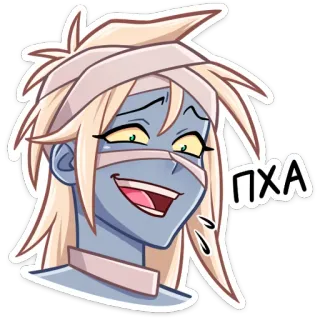 😀 ПХА dibujo animado, risa, broma, humor telegram sticker