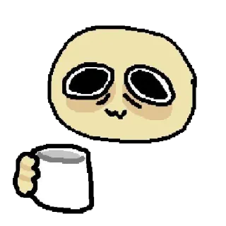 ☕ Dessin animé, Café, Meme, Drôle, Sticker, Personnage telegram sticker