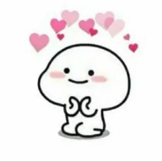 😍 süß, kawaii, liebe, herzen, glücklich, einfach, cartoon telegram sticker