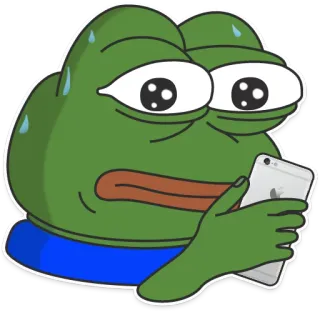 📱 Pepe the Frog pepe, frog, meme, internet, worried telegram sticker
