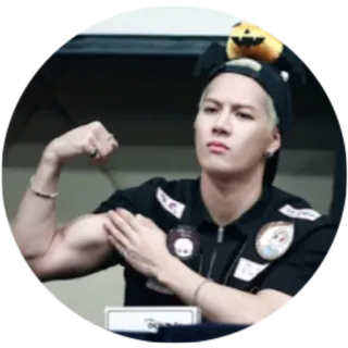 💪 hombre, flexionando, celebridad, coreano telegram sticker
