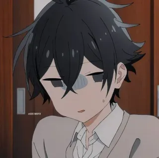 🖤 Izumi Miyamura Horimiya 动漫, 漫画, 堀与宫村, 宫村伊澄, 角色, 黑发 telegram sticker
