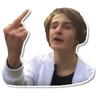 🖕 средний палец, оскорбительный, жест, человек, мужчина telegram sticker