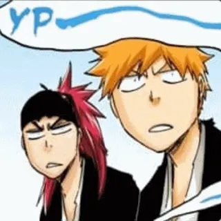 🎄 Ichigo Kurosaki Bleach yp Anime, Manga, Divertente, Reazione, Bleach, Ichigo, Renji telegram sticker