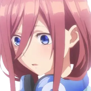 😦 Miku Nakano The Quintessential Quintuplets anime, cute, girl, manga, nakano, miku telegram sticker