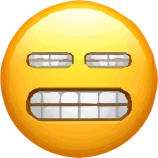 😬 Emoji, Gesicht, Grimasse, Zähne whatsapp sticker