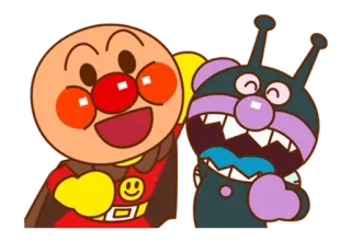 🐼 Anpanman Anpanman, Anime, Kreskówki, Japoński, Postacie telegram sticker