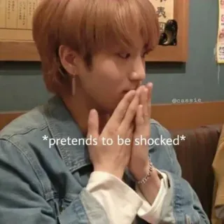🤭 *pretends to be shocked* ショック, ミーム, ふり, 表情, 反応, 感情 whatsapp sticker