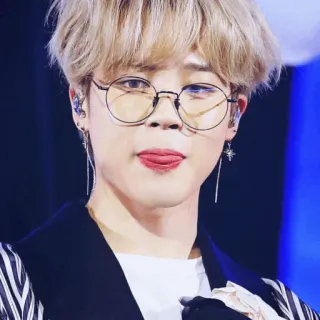 〰 Jimin Jimin, BTS, K-pop, idol, singer, glasses telegram sticker
