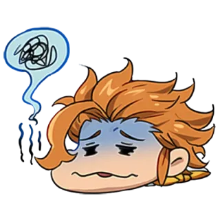 😞 adesivo, triste, chateado, anime, desenho animado, emocional, estressado telegram sticker