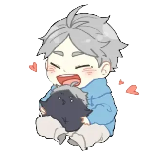 💗 Sugawara Koushi Haikyuu!! anime, manga, kawaii, cute, chibi, Haikyuu, Sugawara telegram sticker