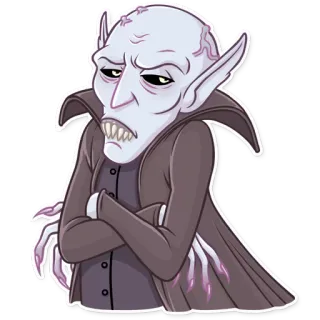 😒 vampire Vampir, Monster, Halloween, Cartoon, Kreatur telegram sticker
