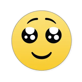 😍 emoji, smiley, cara, lindo, feliz telegram sticker