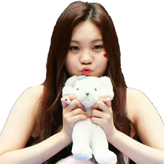 😗 donna, cuore rosso, broncio, ragazza, teenager, sorriso whatsapp sticker