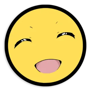 😄 emoji, smiley, visage, jaune, joyeux, animé whatsapp sticker