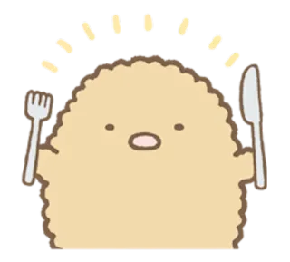 🍴 makanan, kawaii, garpu, pisau, imut, animasi telegram sticker