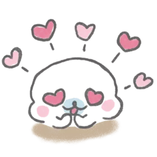😍 귀여운, 동물, 하트, 사랑, 만화, 카와이 telegram sticker