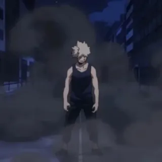 ☠ Katsuki Bakugo My Hero Academia Anime, My Hero Academia, Katsuki Bakugo, Humo, Explosión telegram sticker
