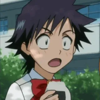 🍁 Anime, Personaggio, Studente, Sorpreso, Cartone animato telegram sticker