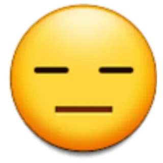 😑 emoji, expressionless, neutral, yellow, face telegram sticker