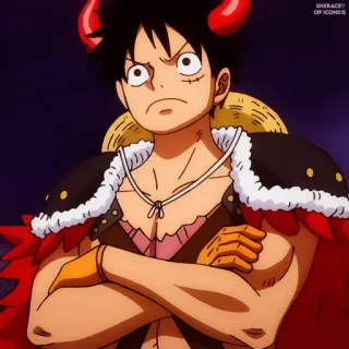 👒 Monkey D. Luffy One Piece Anime, Manga, One Piece, Ruffy, Teufelsfrucht telegram sticker