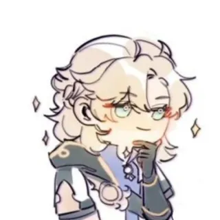 ✨ Albedo Genshin Impact Anime, Personagem, Genshin Impact, Albedo whatsapp sticker