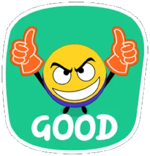 👍 GOOD Emoji, Jempol ke atas, Bagus, Positif, Persetujuan, Semangat telegram sticker