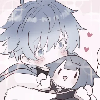 🕸 Anime, Lindo, Ilustración, Fanart, Arte digital, Dibujos animados telegram sticker
