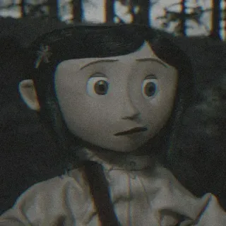 🧃 Coraline Jones Coraline coraline, movie, cartoon, doll, character, animated whatsapp sticker