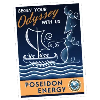 ⚡️ Poseidon Odyssey BEGIN YOUR Odyssey WITH US 
POSEIDON ENERGY Odyssey, Poseidon, Energy, Ship, Greek Mythology, Sailing, Travel, Navigation telegram sticker