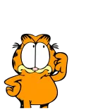 🤔 Garfield Garfield, cartoon, kat, boos telegram sticker