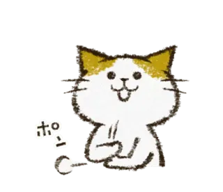 🙃 ポー kot, słodki, zwierzę, kawaii, japoński, kreskówka, zwierzę domowe telegram sticker