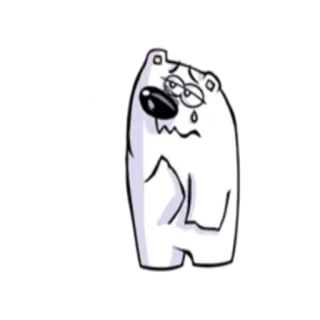 😢 медведь, грустный, плачущий, мультфильм, животное telegram sticker