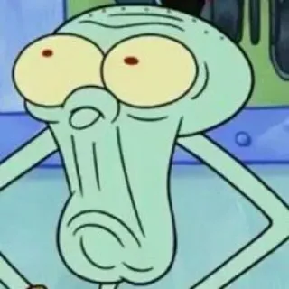 😳 Squidward Tentacles SpongeBob SquarePants squidward, spongebob, cartoon, nickelodeon telegram sticker